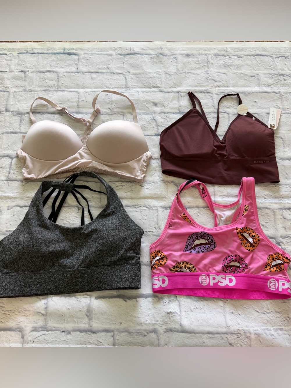 Bundle of 4 Sports Bras & Bralettes | Women’s Size Large